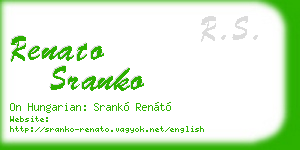 renato sranko business card